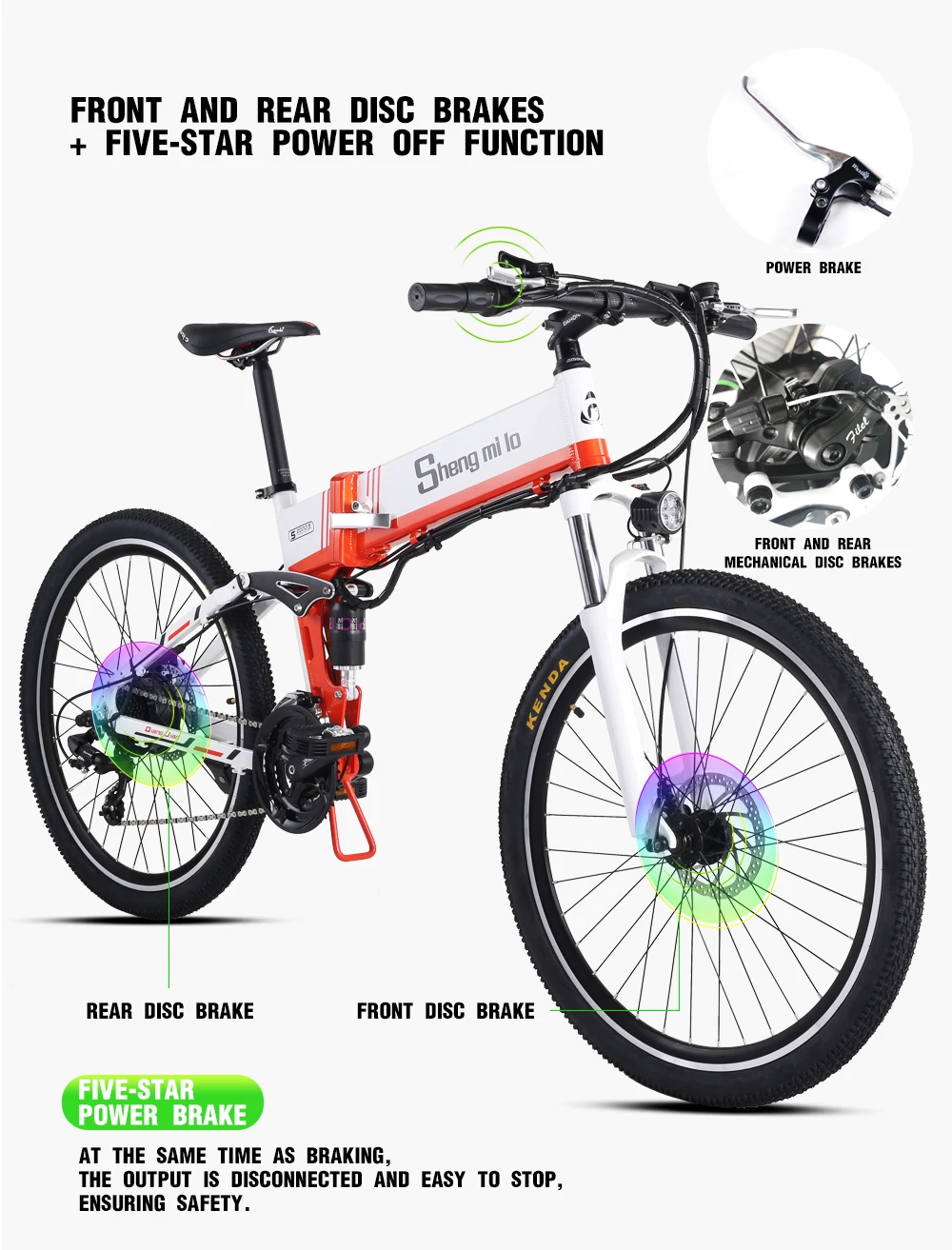 26 дюймов складной Электрический горный велосипед внедорожный ebike электрический велосипед ebike Электрический велосипед