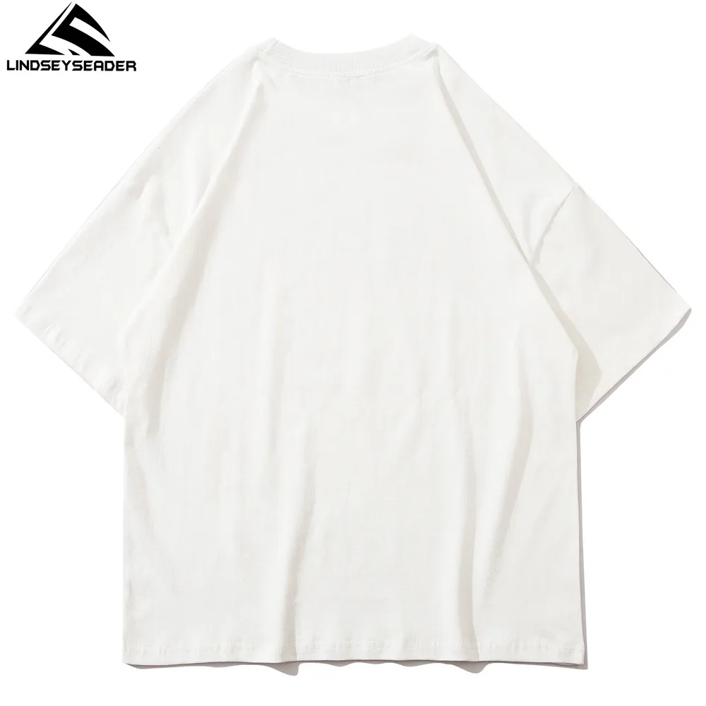 

LINDSEY SEADER Men's T-shirt Hip Hop Oversized Print 2021 Casual Harajuku Streetwear Summer Short Sleeve cotton Tops Tee Tshirt