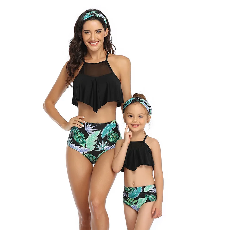 

Family Look Mother Daughter Swimwear Summer Mom And Daughter Swimsuit Family Matching Clothes Mommy And Me Bathing Suit Clothes