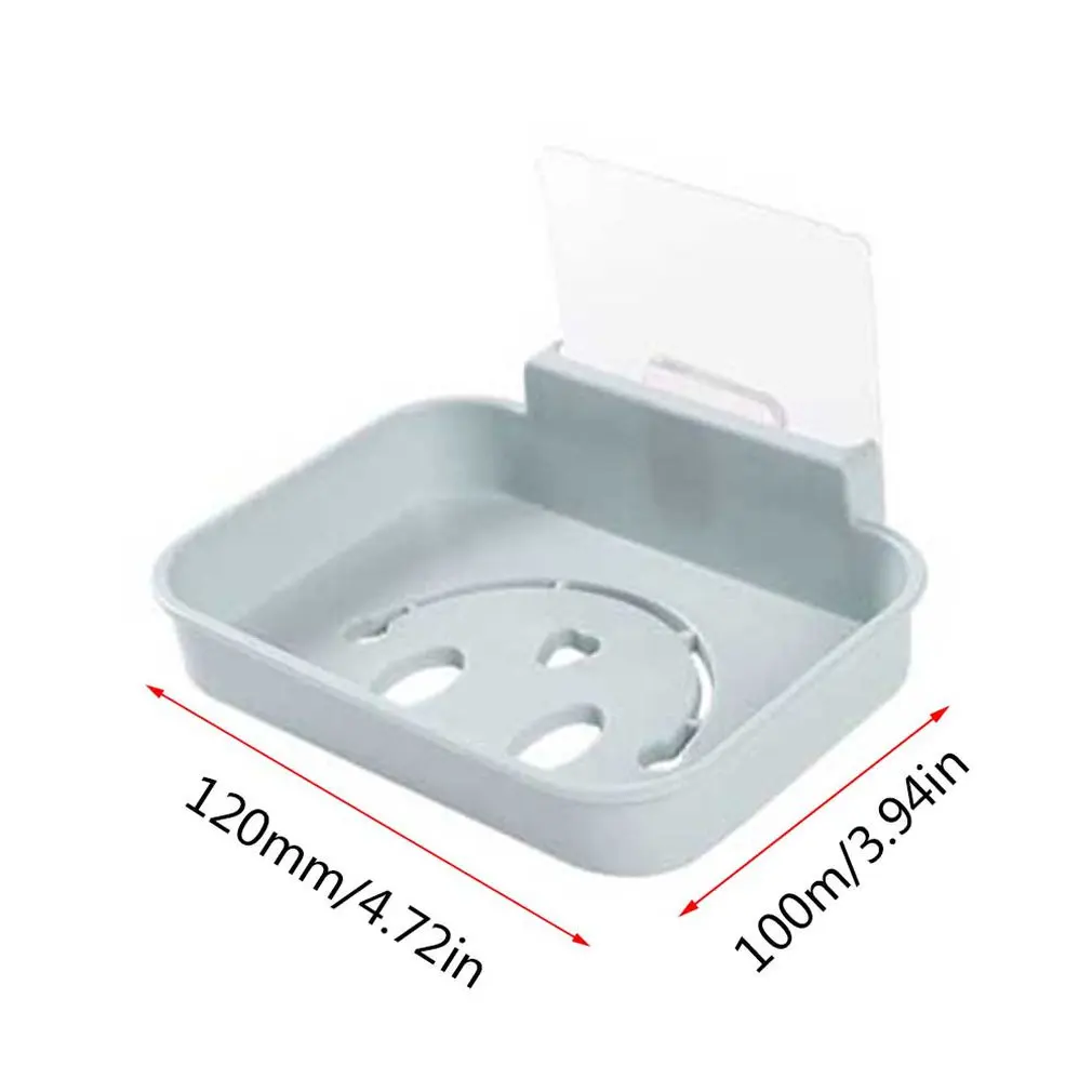 

Creative Adhesive Wall Mounted Soap Dish Plate Case Soap Holder Container Soap Box Soap Drain Rack Bathroom Organizer
