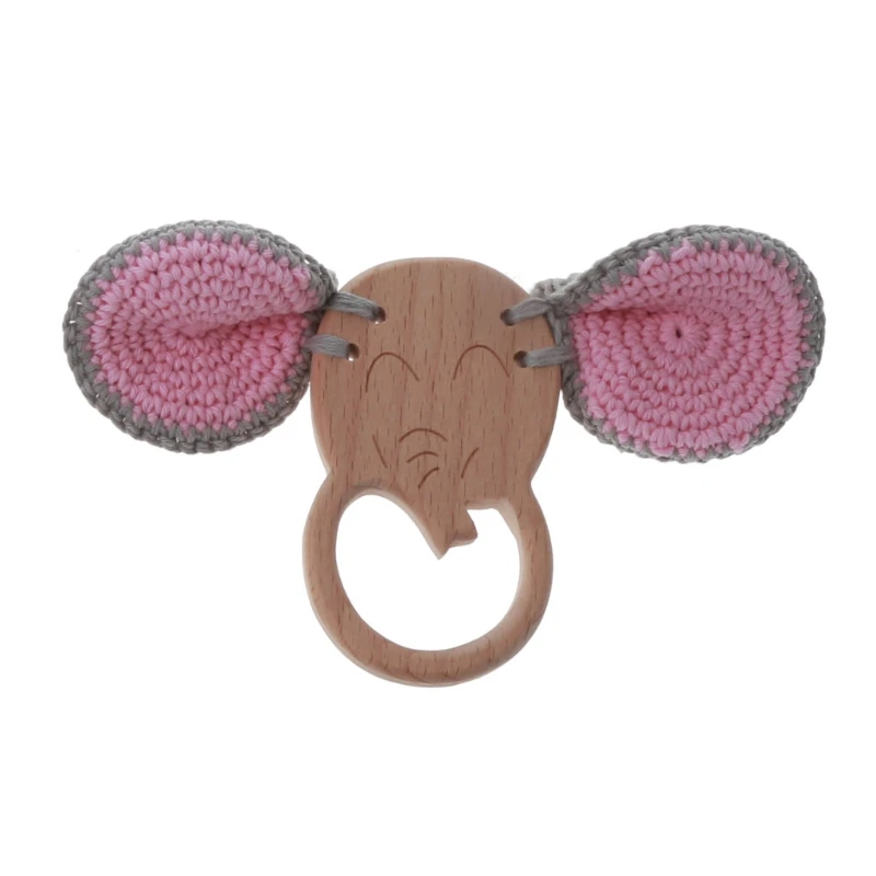 

Baby Teether Beech Wooden Rattle Teething Toy Play Gym BPA Free Montessori Toy