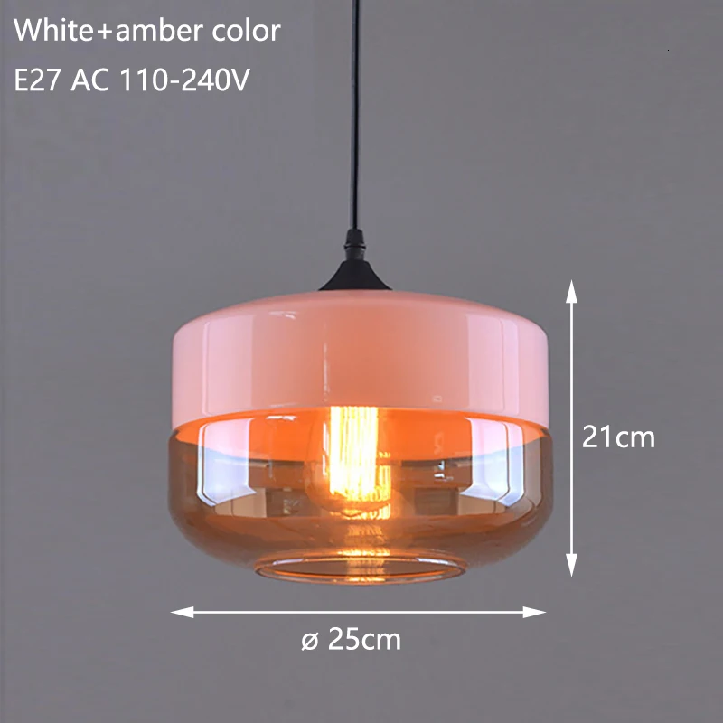 

Pendant Lights Fixtures E27 LED Pendant Lamp Hanging Glass Modern 2020 Loft Retro for Living Room Bedroom Kitchen Restaurant B