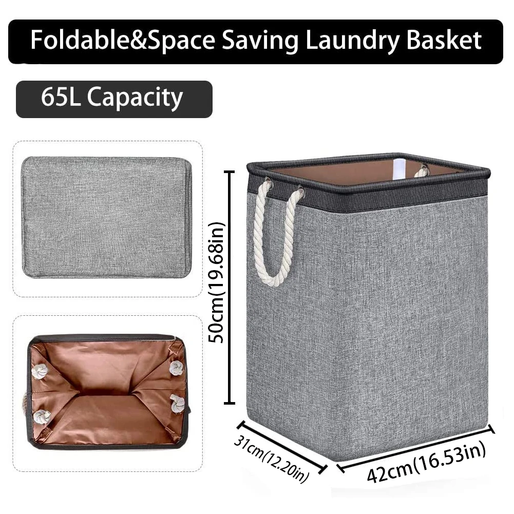 

Clothing Laundry Basket Bag Folding Laundry Basket Large Capacity Clothes Storage Bag Children Toy Storage Bucket Waterproof