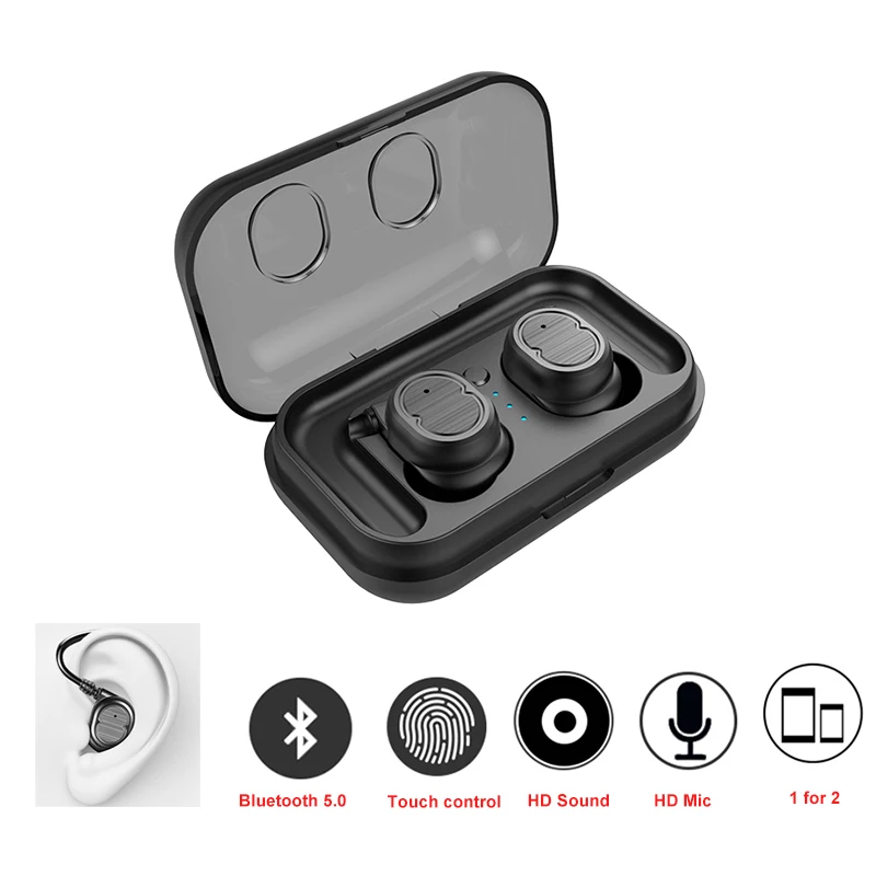 TWS 8 Bluetooth спортивные наушники водонепроницаемые беспроводные с шумоподавлением