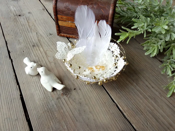 

Handmade Wedding props ring setting ring box creative wedding crafts diameter12cm