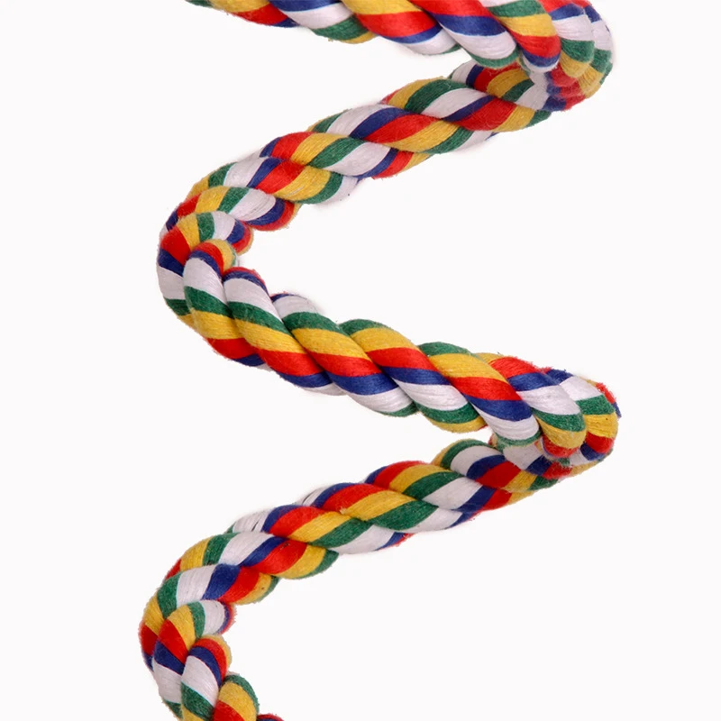 

Chew Bird Toy Parrot Rope Hanging Braided Budgie Chew Rope Paly Stand Training Accessories