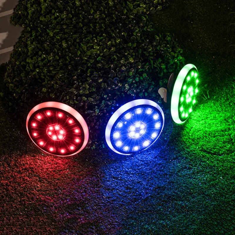 구매 RGB 태양광 통로 잔디 조명, 30 LED 태양광 정원, 바닥 조명, 야외 경로, 지상 조명, 태양광 데크 램프, 4 개