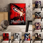 Плакат на холсте с изображением черного клевера из мультфильма