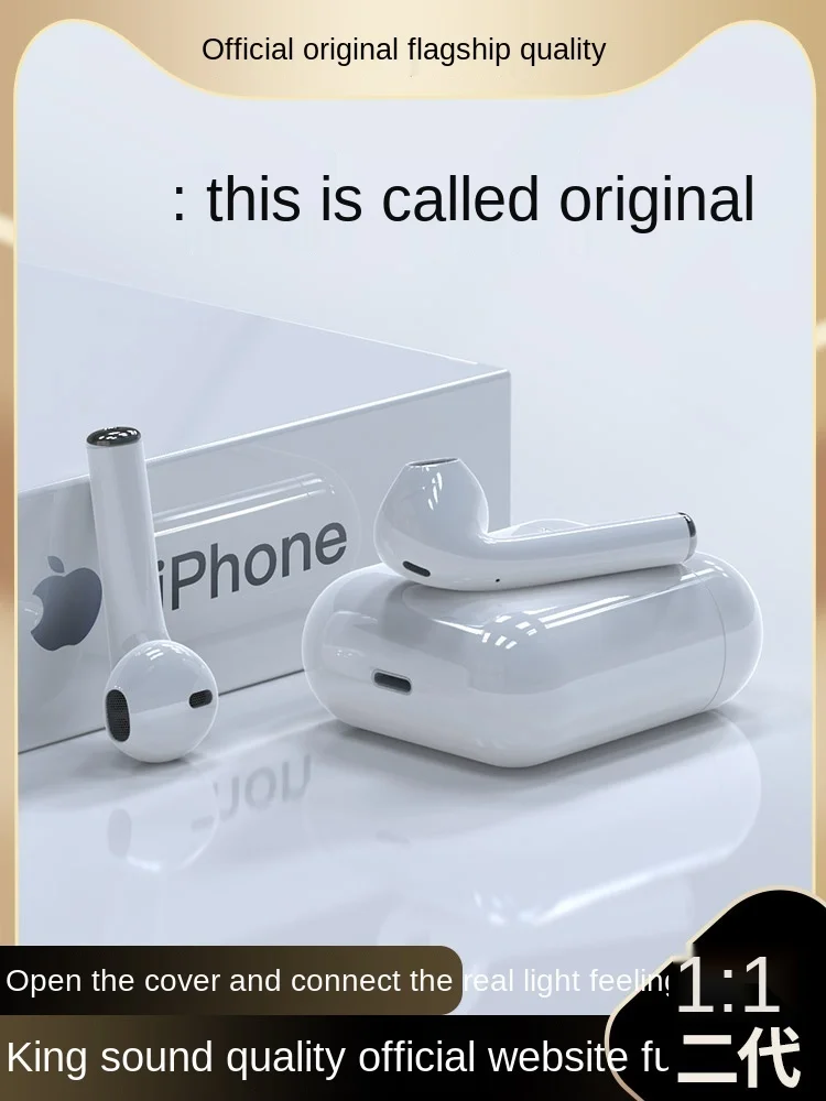 

Bluetooth headset is really wireless for Apple 12promaxiphone11 Huaqiang North Second Generation X original second generation