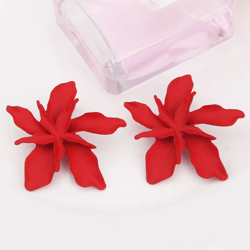 ES1322 винтажные металлические серьги новые модные большие цветочные