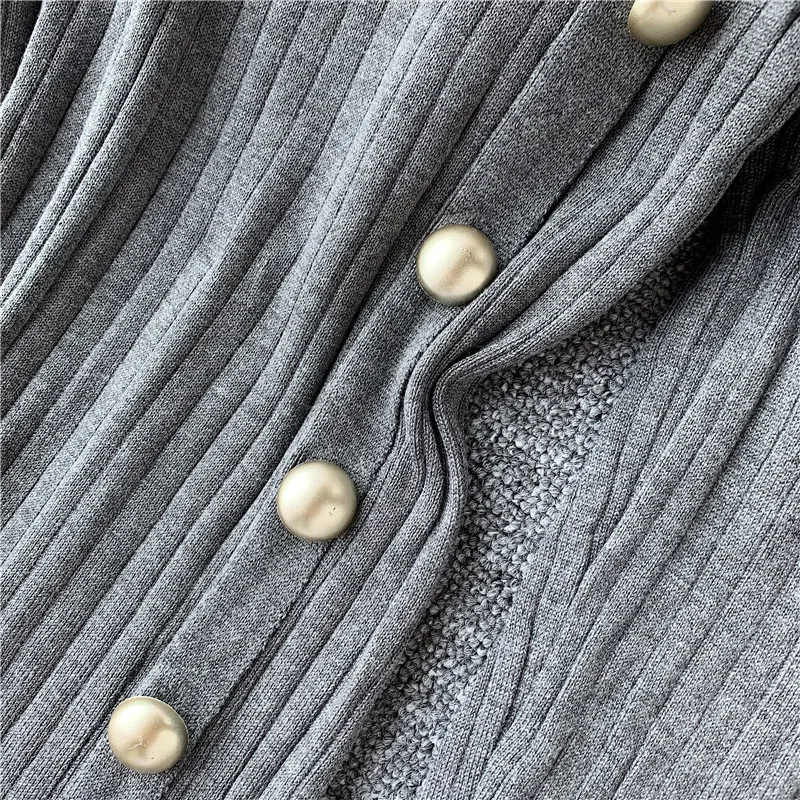 Sanishroly осенне зимнее женское платье свитер с длинными рукавами вязаные платья