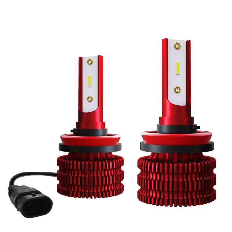 Red Ultra-light LED Car Headlight Bulbs Kit 72W 8000LM 6500K 12V 24V Auto Headlamp Fog Light Bulb For 2X H1/ H4/H7/H11/9005/9006