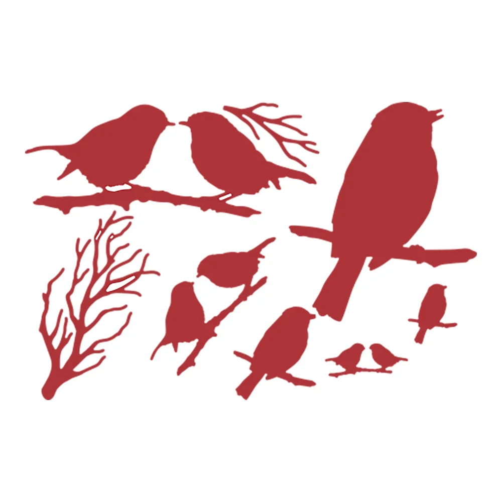 

Hot Two Red Robins in the Distance New Metal Cutting Mold Scrapbook Diary Decoration Embossing Template Diy Greeting Card 2021