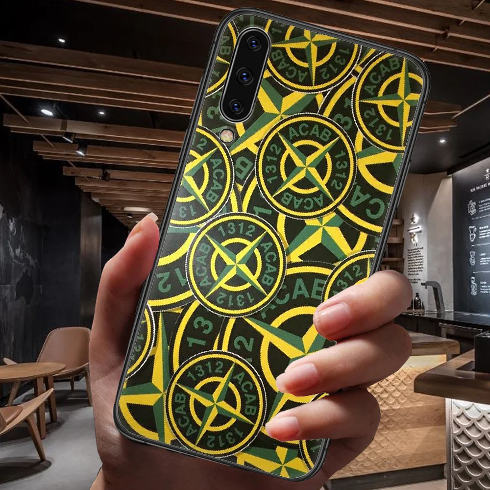 

Stones And Island Fashion Phone Case For Samsung Galaxy A 3 5 7 8 10 20 20E 21S 30 30S 40 50 51 70 71 black Etui Silicone Bumper