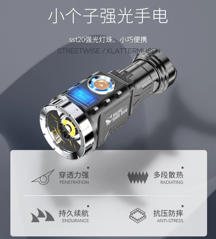 

Camping Powerful Flashlight Rechargeable Security Most Powerful Mini Flashlight Torch Convoy Latarka Portable Lighting BI50FL