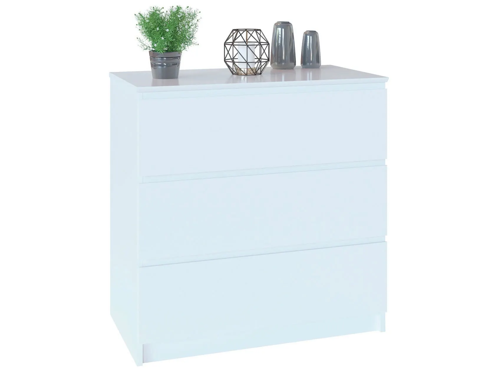 Комод Мебель 24 с 3-мя ящикамибелый |