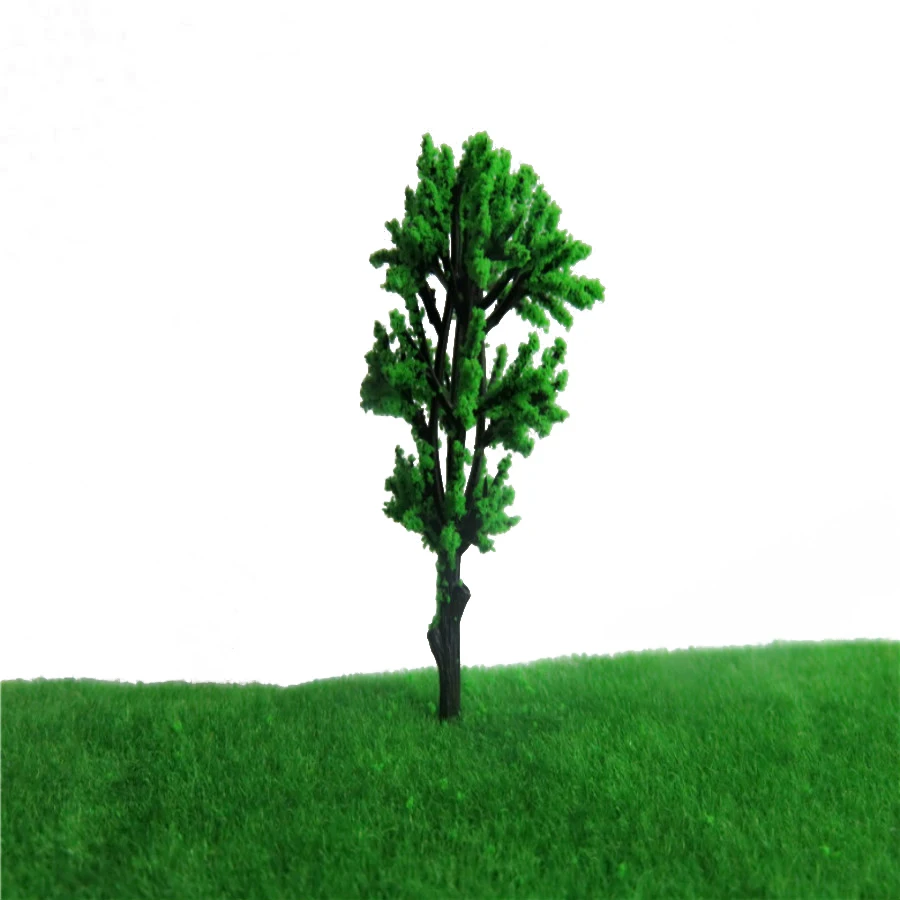 20 шт./лот 6 см шкала архитектуры N пластиковая Миниатюрная модель зеленого дерева