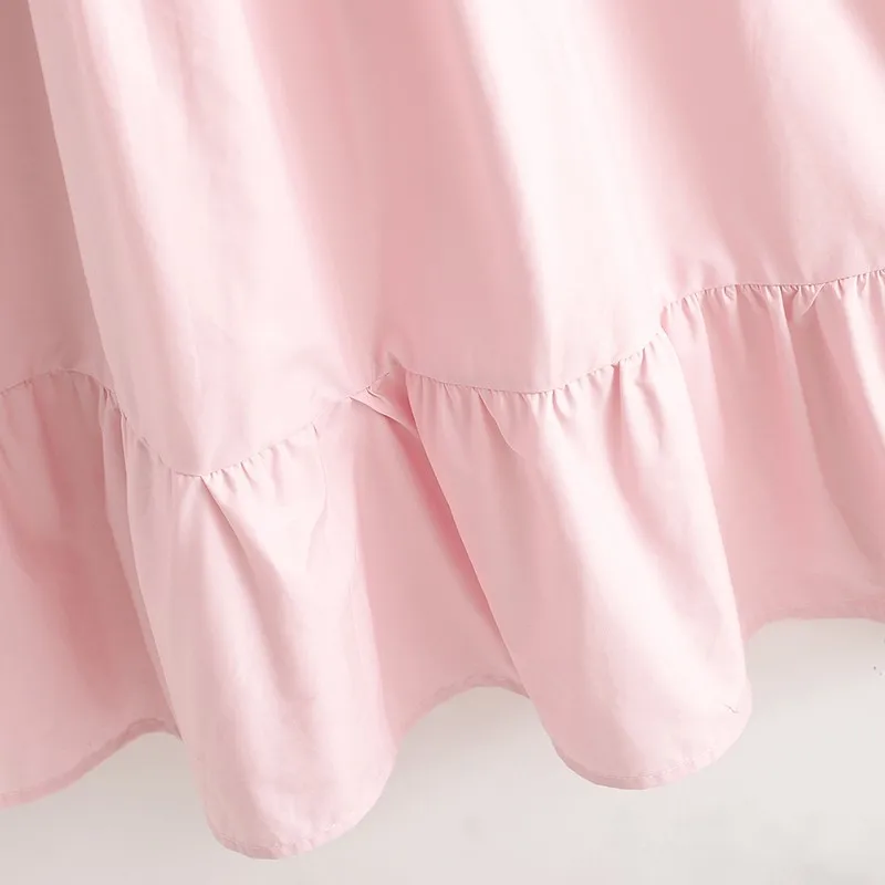 

Alldoke Pink Long Dresses For Women 2021 Ladies Sweet A-line Square Collar Spaghetti Strap Midi Summer Dress Vestidos Femme