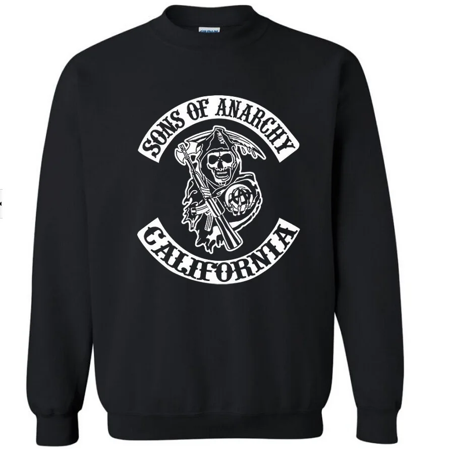 Осеннее пальто Сыны Анархии модные мужские спортивные толстовки SOA повседневные