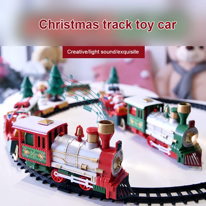 1pcs Christmas Electric Train Mini Santa Claus Rail Car Creative Tree Xmas Decor Kid Toy Gift Vehicles | Игрушки и хобби