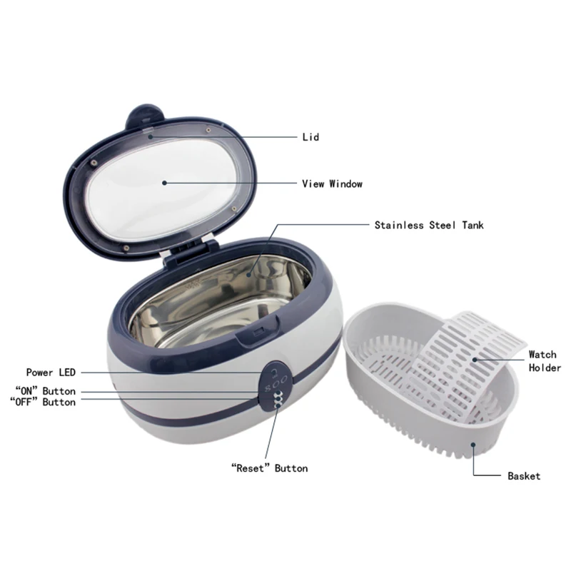 Ультразвуковое устройство для чистки ювелирных изделий печатных плат 40 кГц |