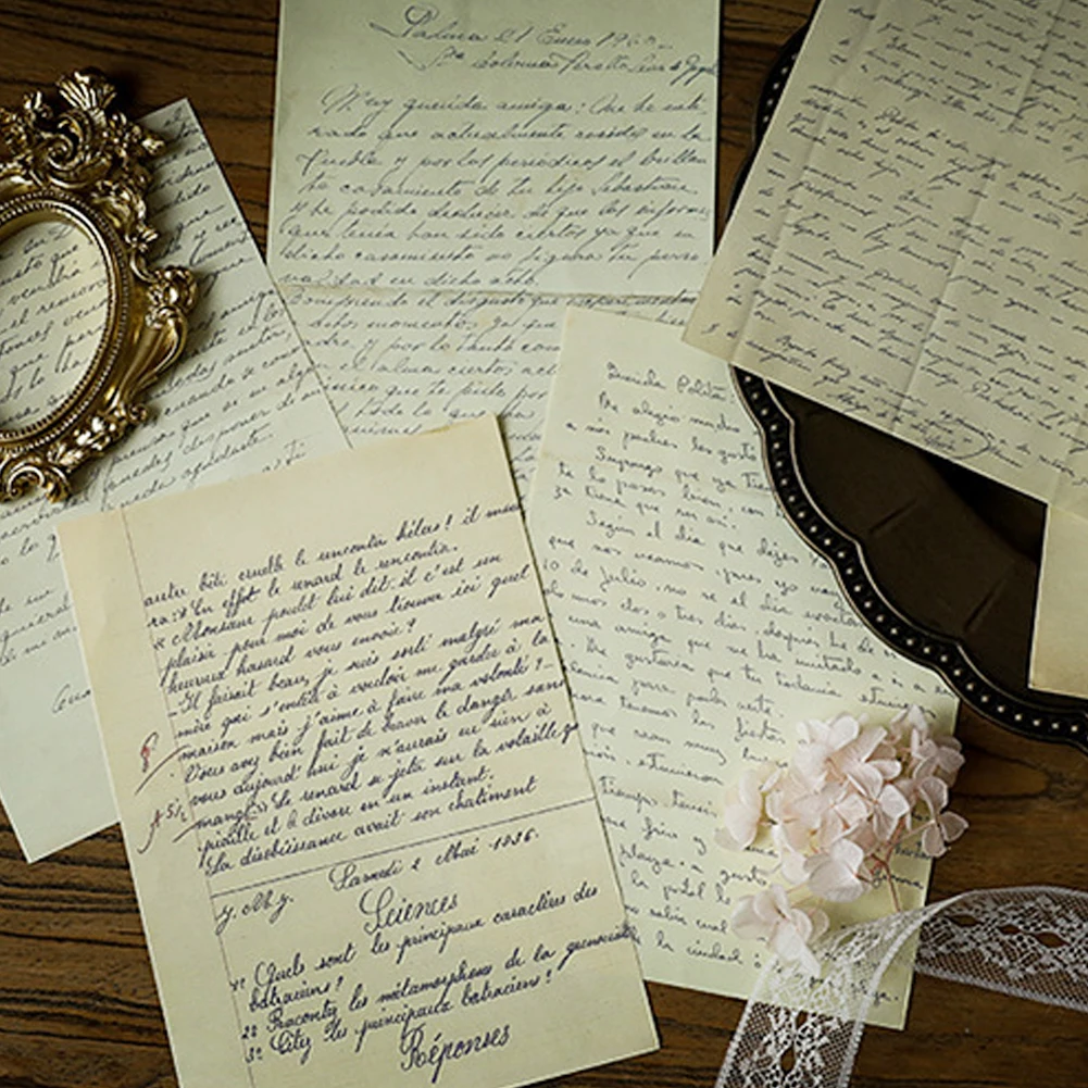 Винтажный реквизит для фотографий из бумаги рукописного ввода ретро украшения