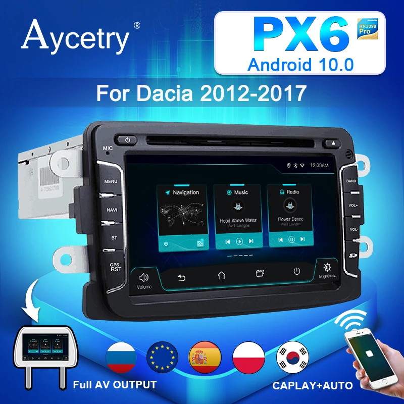 Автомагнитола для Duster/Captur/Lada/Xray 2/Logan 2/Dacia/Sandero Android 10 1 Din dvd GPS Аудио мультимедийный
