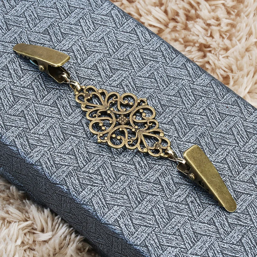 Кардиган Ретро зажим для одежды прищепки шарфа Серебряная Пряжка держатель