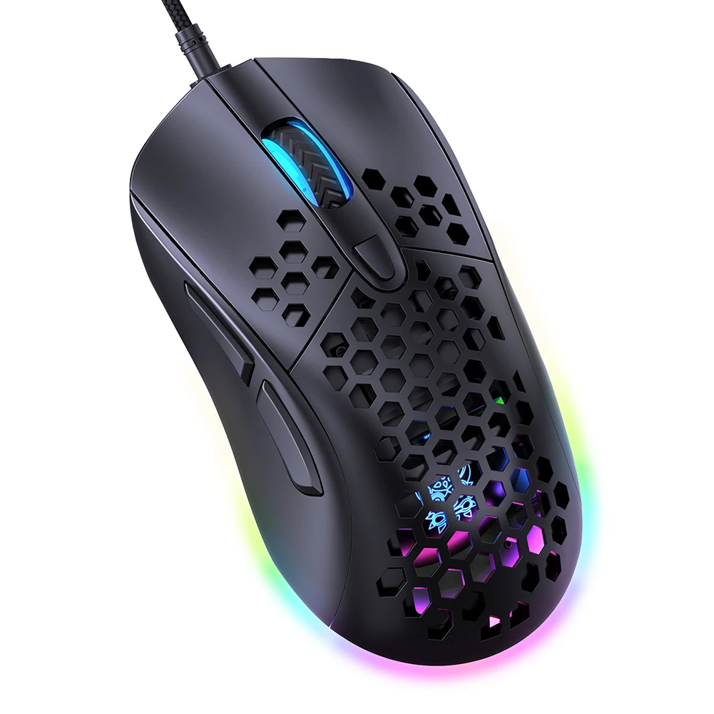 

ONIKUMA CW906 6 Buttons RGB Hollowed Wired Mouse for Computer Gamer PC Laptop Desktop Adjustable DPI Anti Slip Gaming Office