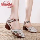 Женские туфли-лодочки Xiuteng, на толстом каблуке, с круглым носком, повседневные, белые, цвета хаки, большие размеры 41, для весны, 2020