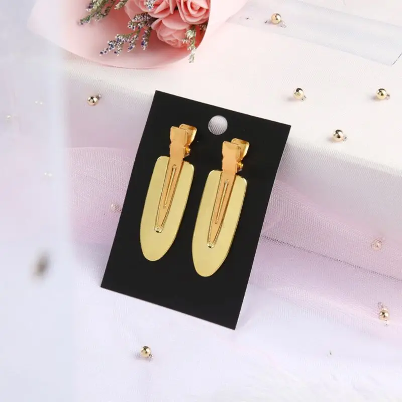 Золотые бесшовные зажимы для волос без изгибов 2 шт. складок следов зажим завивки