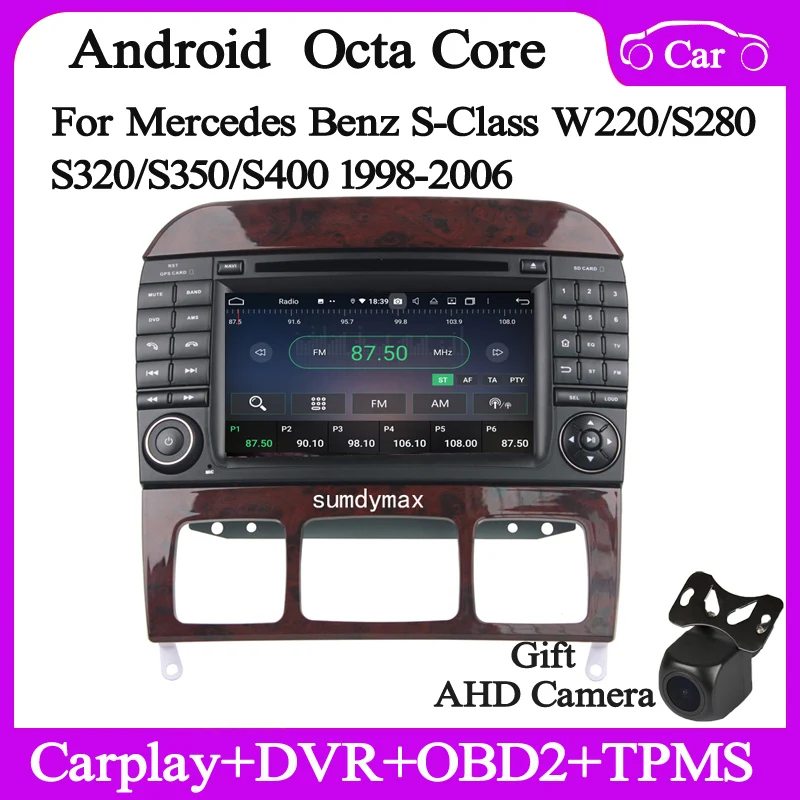 

Автомобильный dvd мультимедийный плеер Android10 для Mercedes Benz S-Class W220 S280 S320 S350 S400 gps навигация Радио стерео Carplay головное устройство