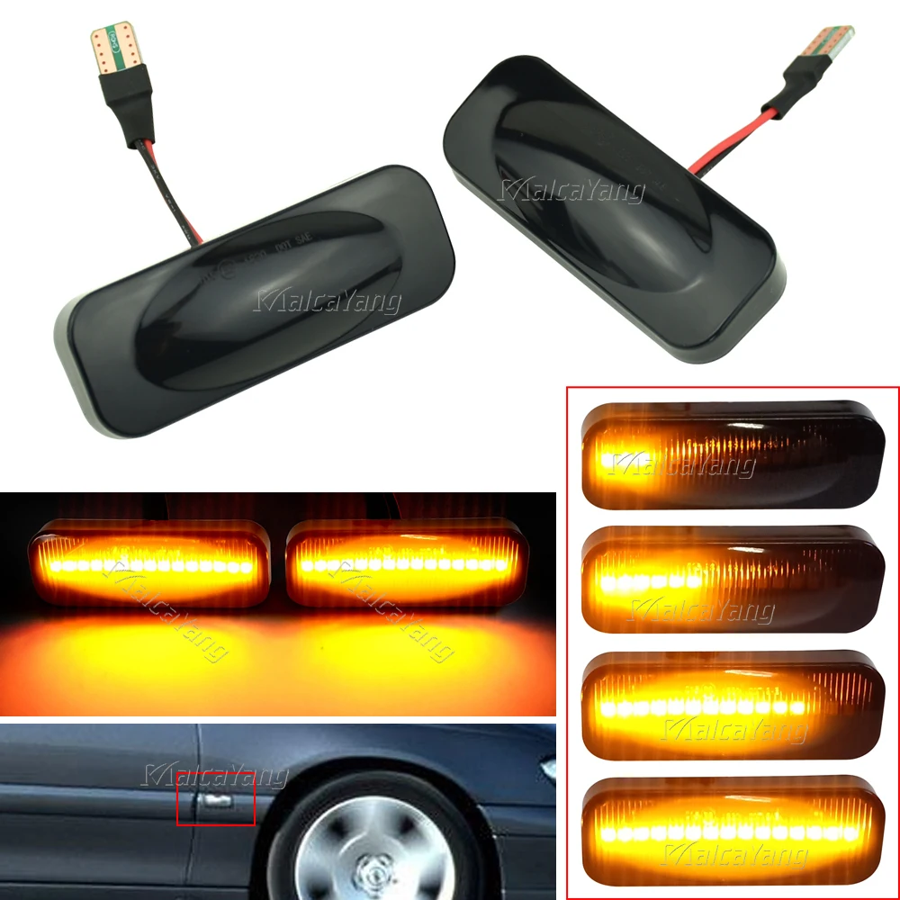 

2x Dynamic LED Car Side Marker Lights Repeater Signal Lights For Opel Omega B Stufenheck Caravan 1994-2003