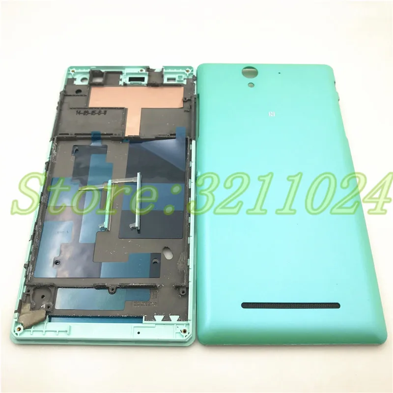 Рамка для ЖК дисплея с полным корпусом рамка корпуса Sony Xperia C3 S55T сменная передняя