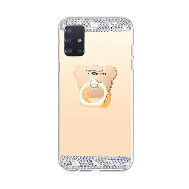Для Galaxy A50 чехлы для телефонов роскошный зеркальный блестящий Кристальный