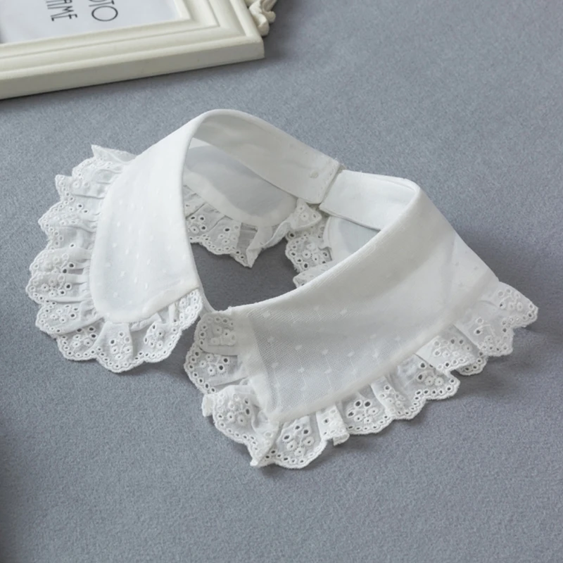 

Lace Trimmed False Shirt Collar Fashion Trend Detachable Fake Collar Adult Women Lady Style Choker Necklace All Seasons