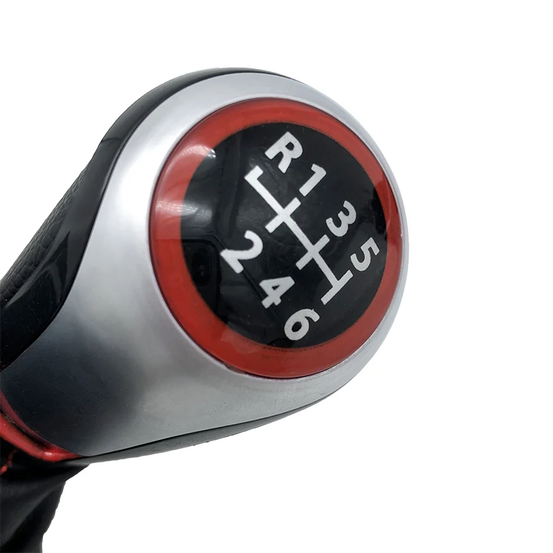 6 Speed Gear knob Для VW Volkswagen Golf 5/6 MK5/MK6 Scirocco(2009) Octavia ручка переключения рулевого механизма автомобиля Рычажная ручка-паяльник мяч загрузки рычаг коробки передач Чехол - Название цвета: 6 Speed Gear knob