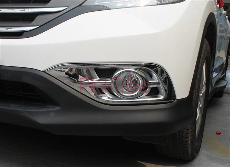

Chrome Front Fog Light Lamp Cover Trim For Honda CR-V CRV 2012 2013 2014 ABS Car Styling Accessory