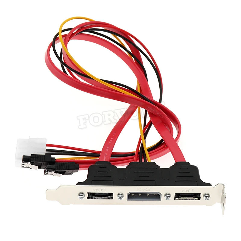 2 Порты SATA к eSATA + IDE/SATA 4 Pin Мощность PCI ПК компьютера кронштейн слот кабельный 30 см 2ft