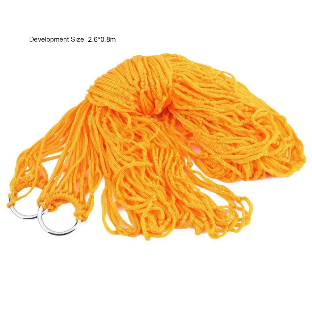 

New Summer Indoor Outdoor Swing Adult Children Thicken Nylon Fabric Hammock Mesh Net Hang Strong Rope For Travel Camping Beach