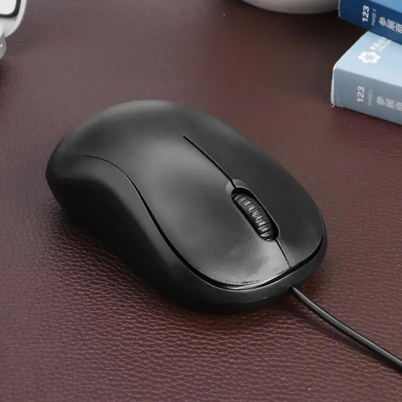 USB черная проводная мышь 1200 dpi, оптическая маленькая игровая мышь, 3 кнопки, легкая эргономичная универсальная компьютерная периферийная техника