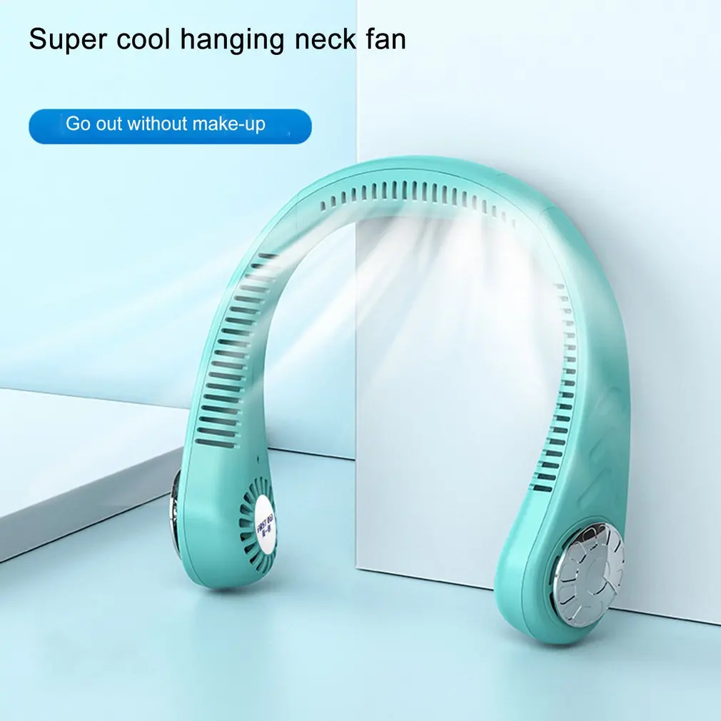

Portable Mini Bladeless Fan Neck Fan USB Rechargeable Mute Sports Fans For Home Outdoor Hanging Neck Fan