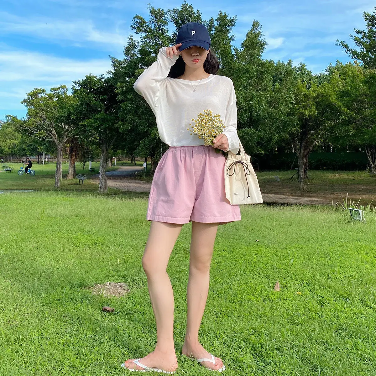 

2021 new Japanese leisure sports denim shorts for female summer students