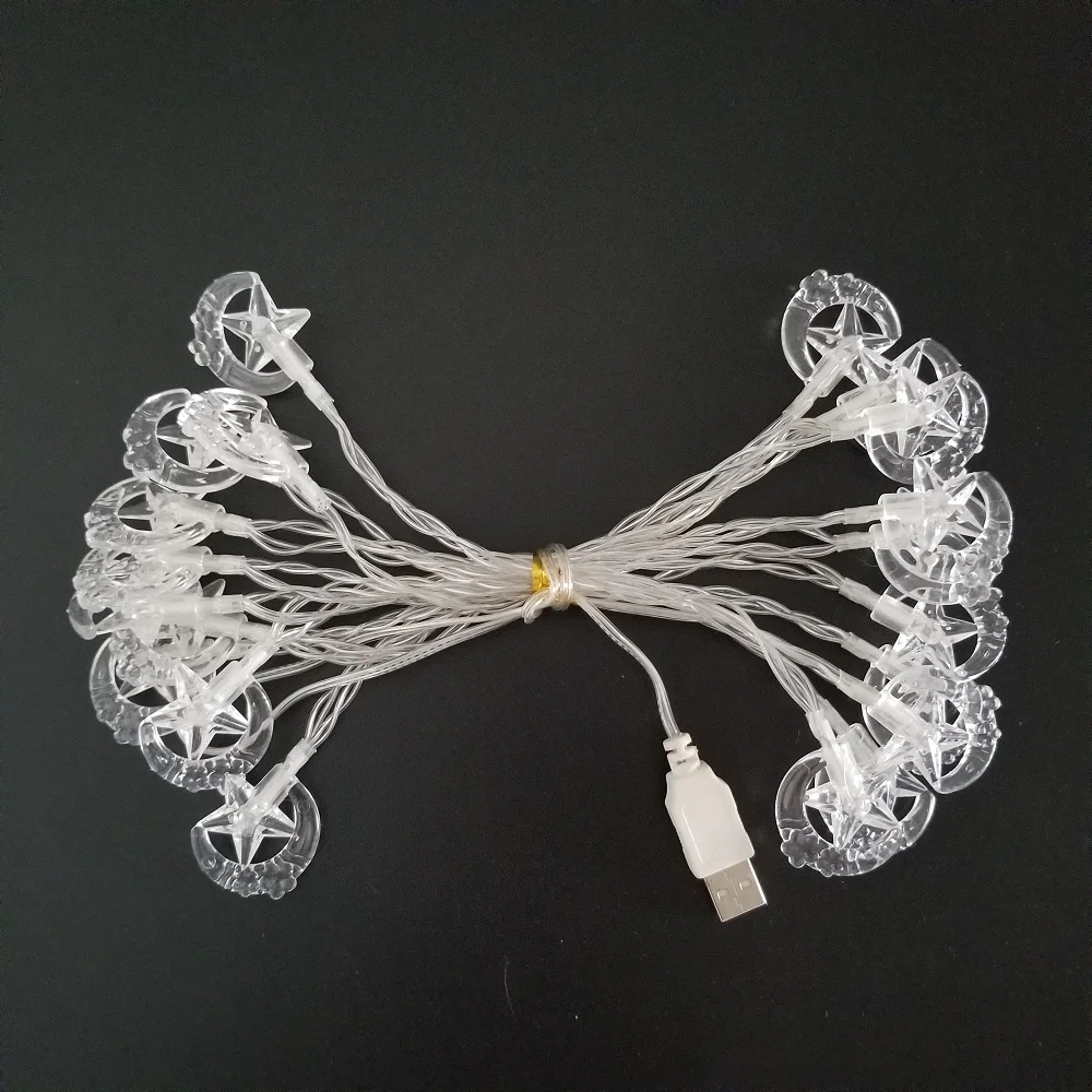 Сказосветильник светодиодная гирлянда в виде луны и звезд 220 В 5 В|Светодиодная