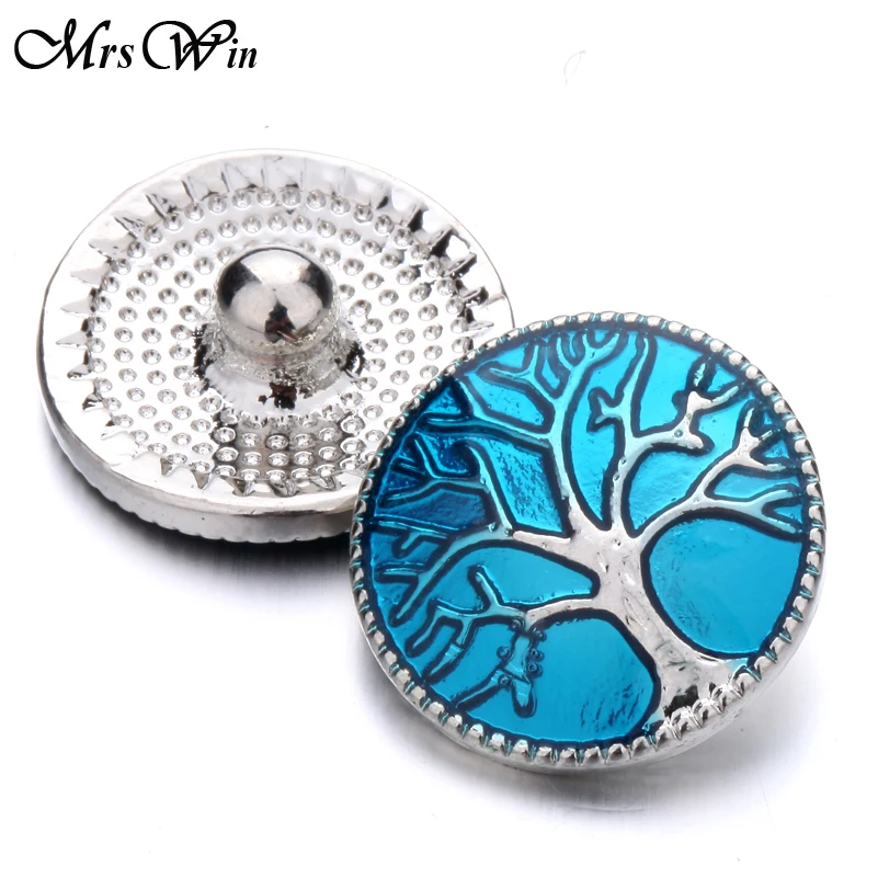 6 шт./лот новые застежки ювелирные изделия картина маслом дерево жизни 18 мм для