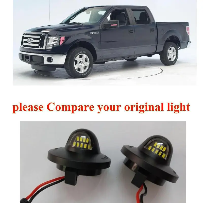

2pc Car Accessories Special Car License Plate Light Lamp For Ford F-150 F-150 Raptor 1999-2014 canbus error free