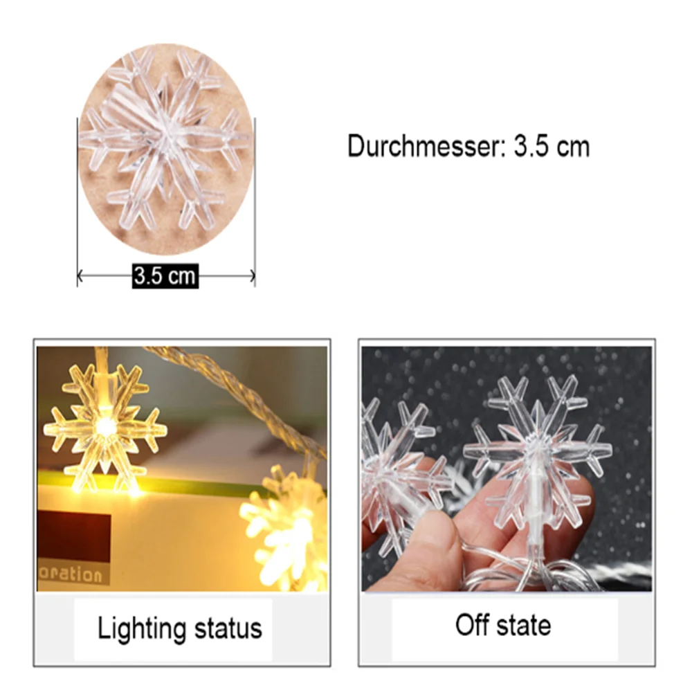 Светодиодный гирлянды рождественские снежные сказочные огни романтическое