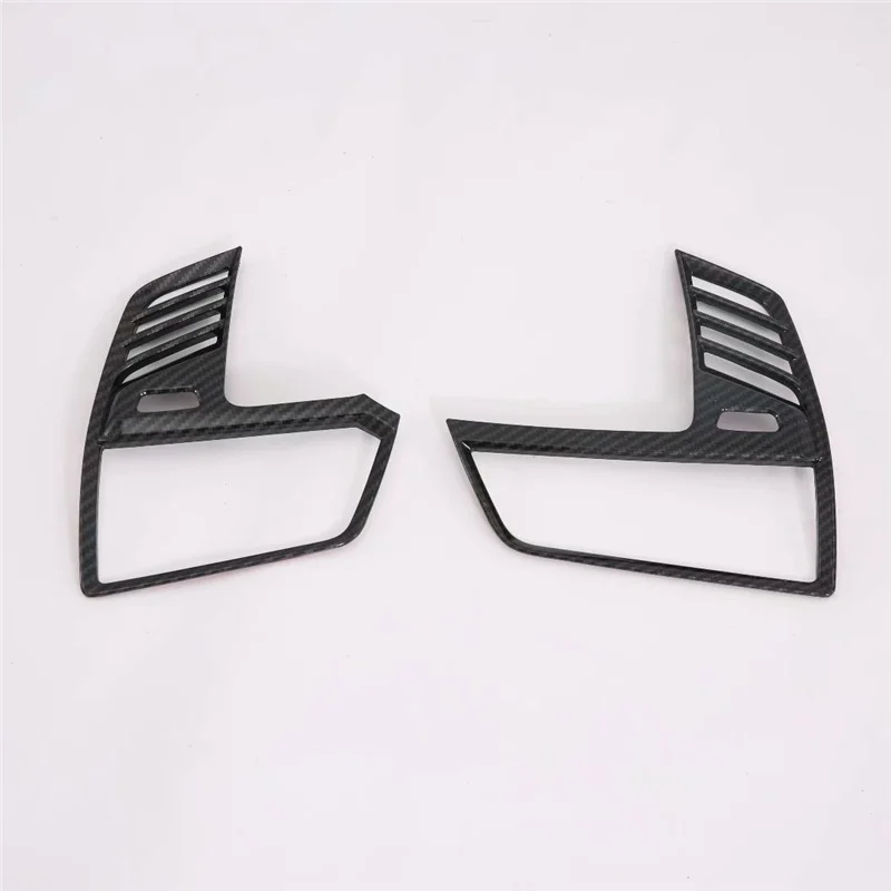 

WELKINRY car auto cover styling For BMW X5 G05 2019 carbon fiber pattern front console air conditioning outlet air vent trim