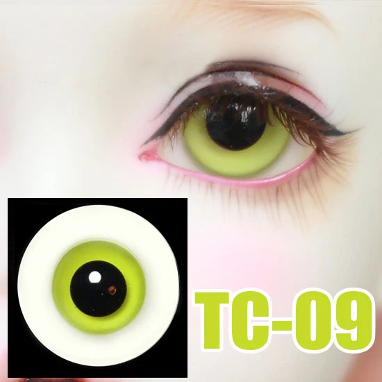 

G10-149 children toy bjd sd 1/3 doll's props Accessoriess eyesball Black pupil without lines green glass eye with box 1 pair