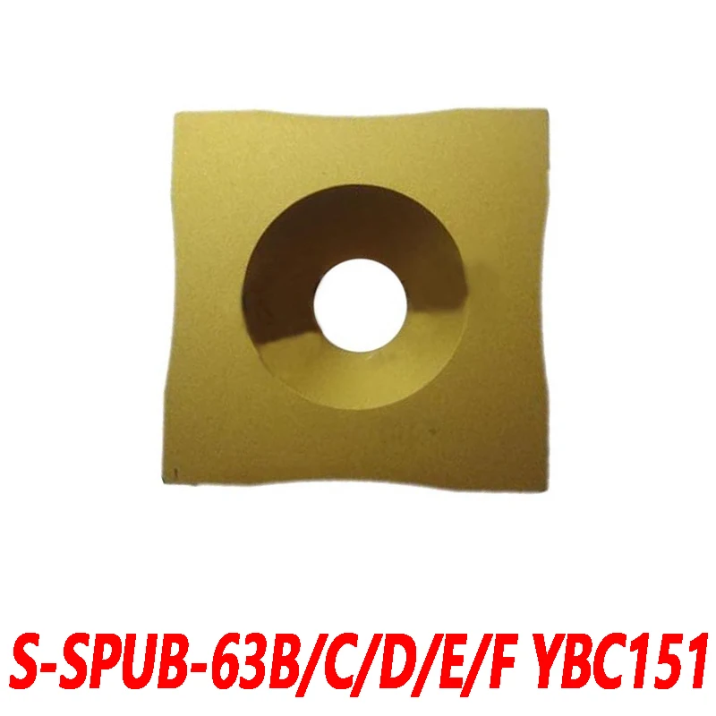 

100% Original S-SPUB-63B 63C 63D 63E 63F YBC151 10pcs Carbide insert CNC lathe blade Special purpose for steel Processing